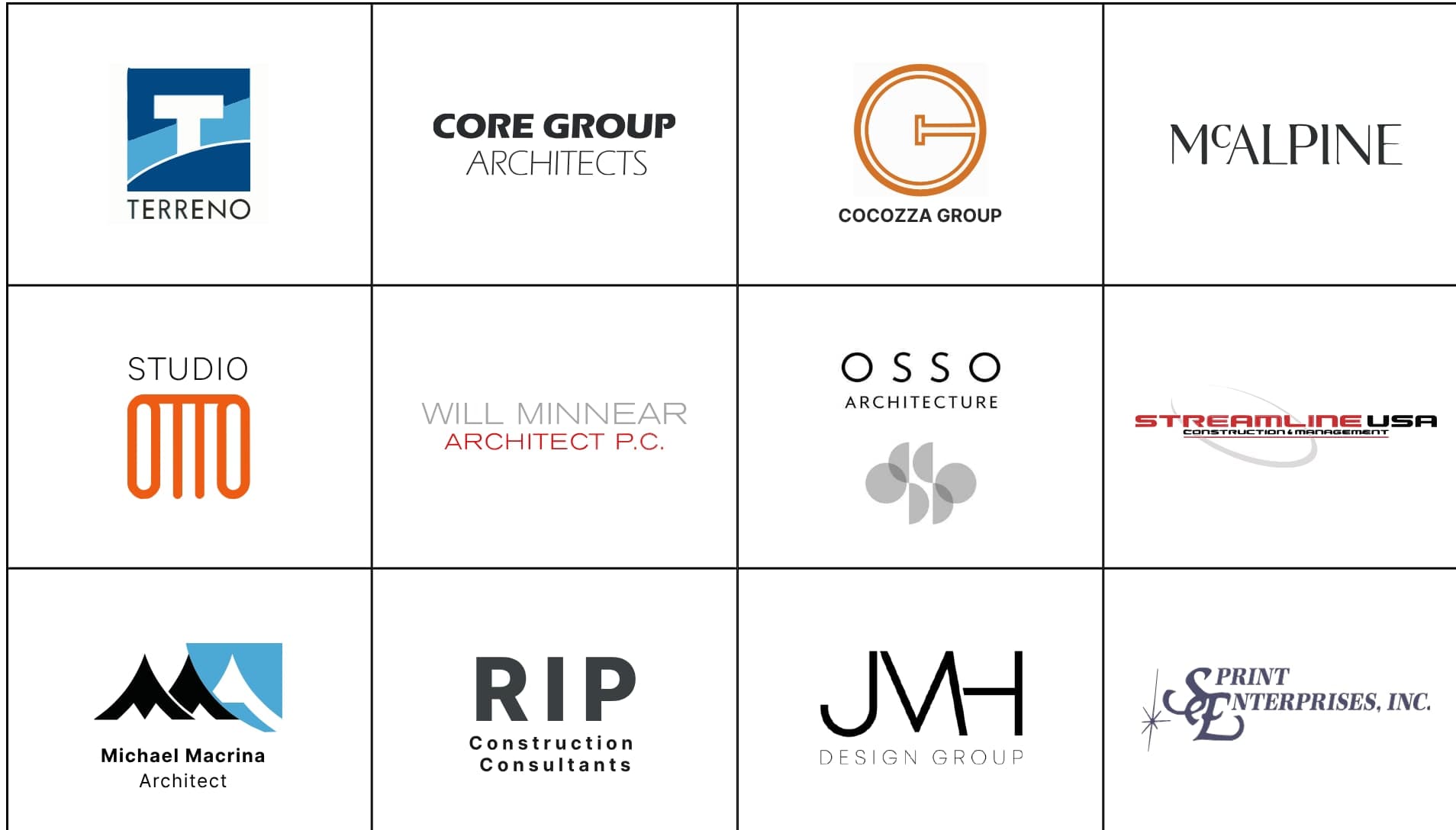 Logos of A.S. Engineering Services clients and project partners