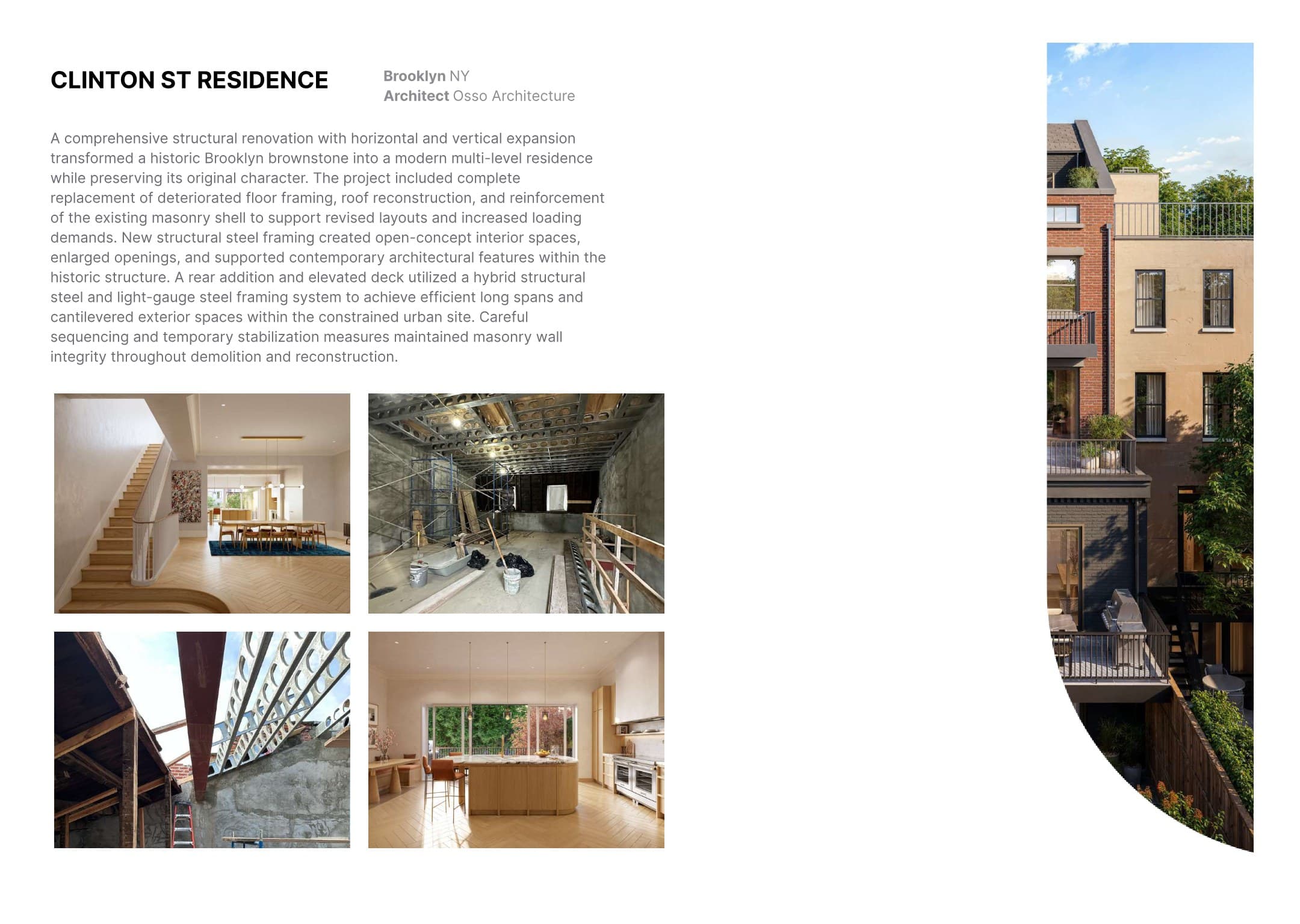 Clinton Street Residence structural engineering project