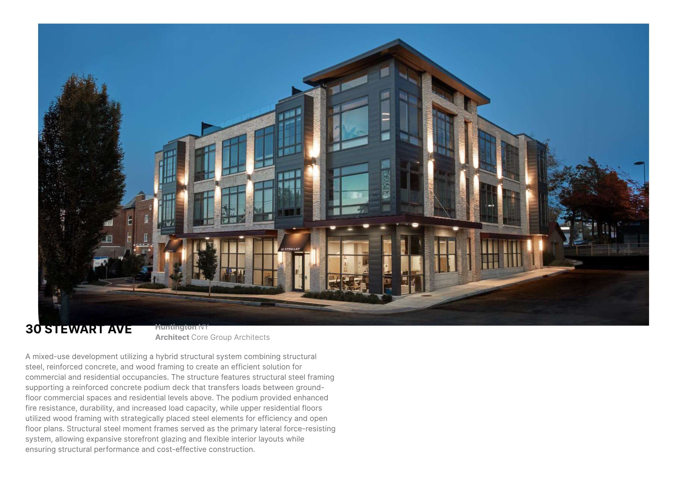 30 Stewart Avenue structural engineering project