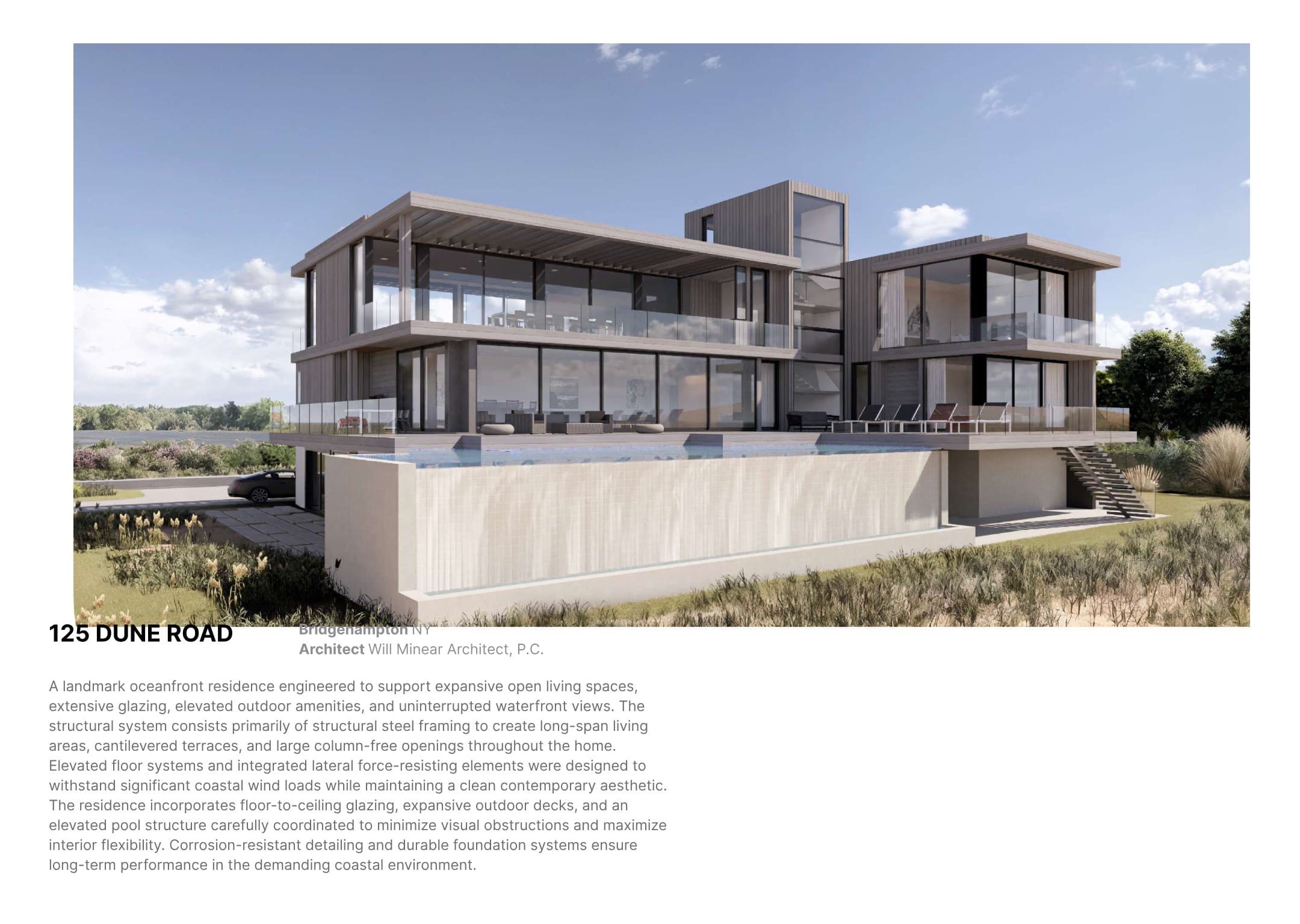 125 Dune Road structural engineering project