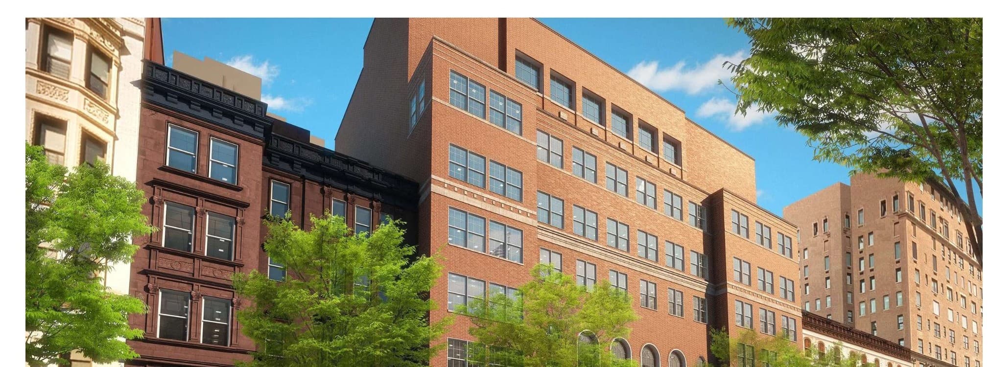 Existing commercial masonry building undergoing structural work
